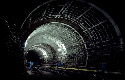 Cables in a dark tunnel